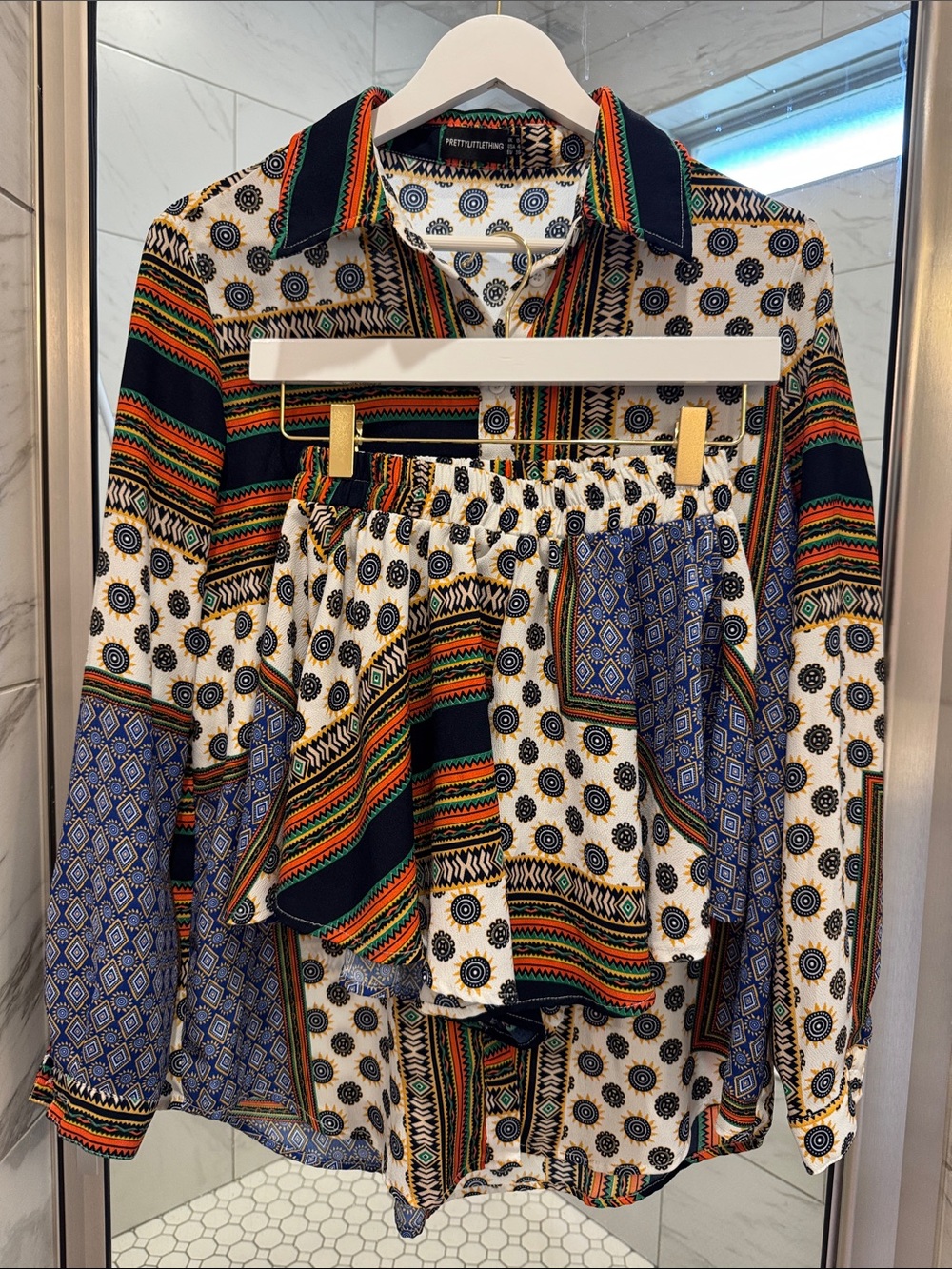 Pretty Little Thing Button-Down Top & Skirt Set